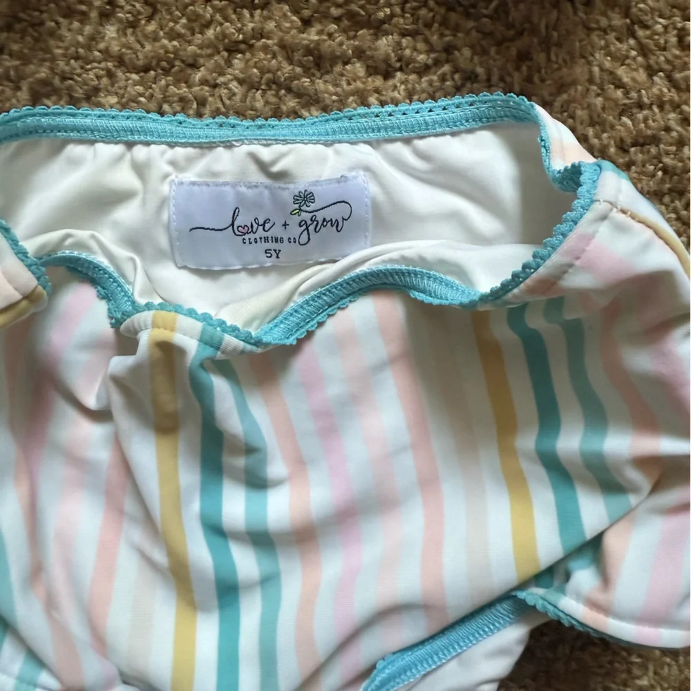 Chic Pink and Blue High-Waisted Bikini